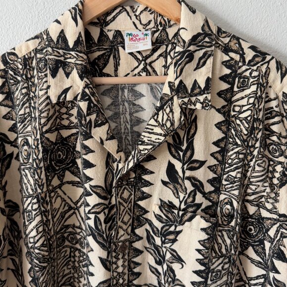 Go Barefoot Short Sleeve Hawaiian Button Down Shirt Size 2XL - Picture 2 of 6